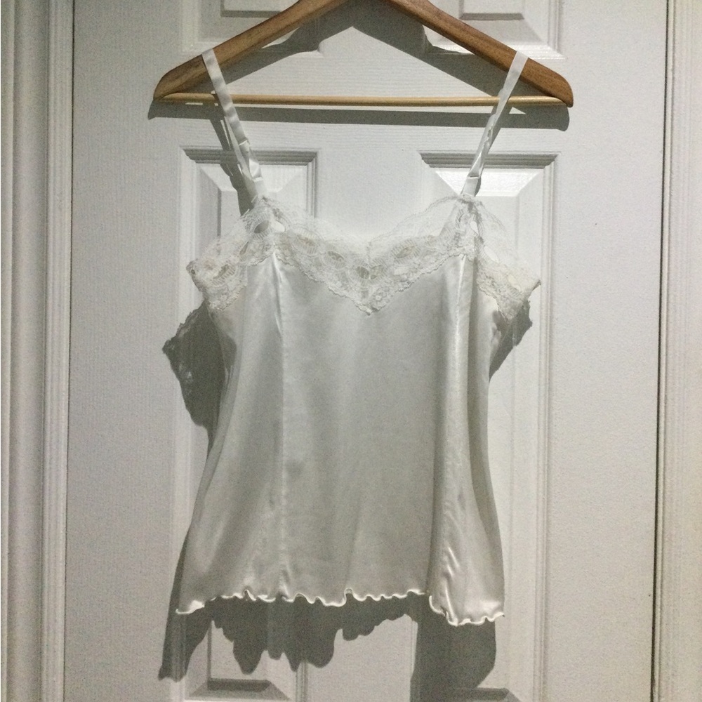 Pink Lady White Lace Camisole